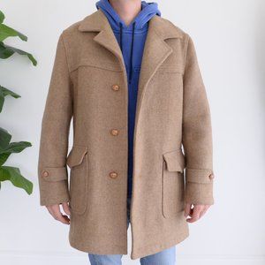 mens camel coat wool